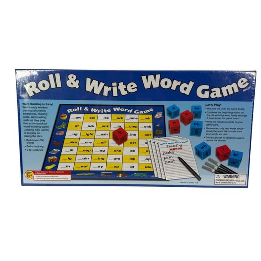 Lakeshore Roll and Write Word Game NEW Early Readers‎ Build 600+ Words 5+ SEALED